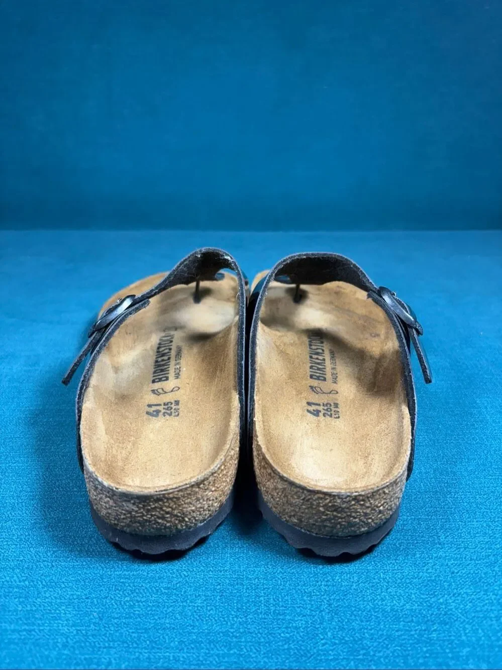 Birkenstock Gizeh Patent Black Leather Sandals Womens Size 10 L10 M8 EU 41